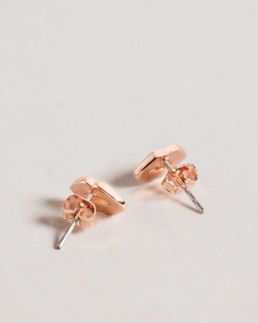 Ted Baker Kreshel Kiss Kiss Enamel Stud Earrings Pale Pink | 65328-XOKR