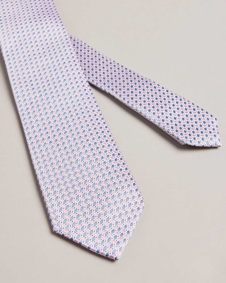 Ted Baker Laertes Silk Lattice Tie Dusky Pink | 56094-LMDY