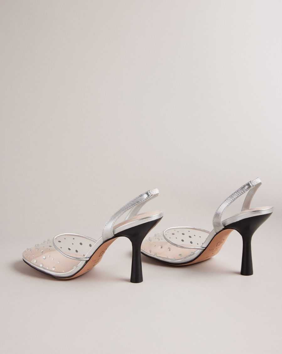 Ted Baker Larlar Slingback Diamante Heels Clear | 65892-EJVY