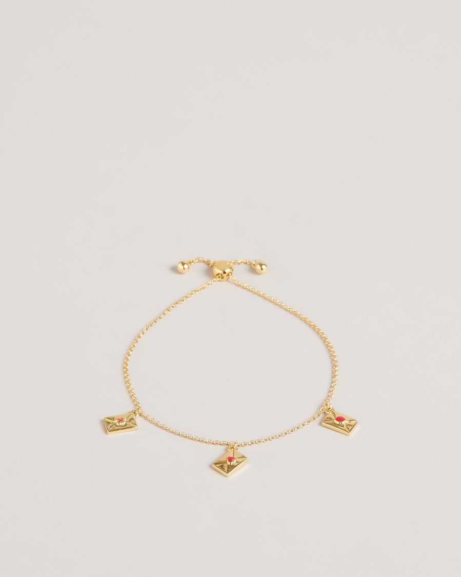 Ted Baker Larsela Love Letter Charm Bracelet Red | 76951-CRZS