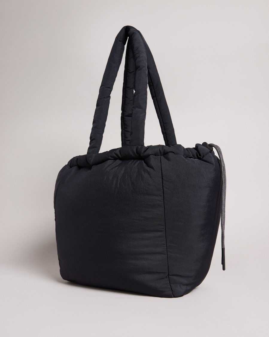 Ted Baker Lashana Gathered Tote Bag Black | 47619-LGAV