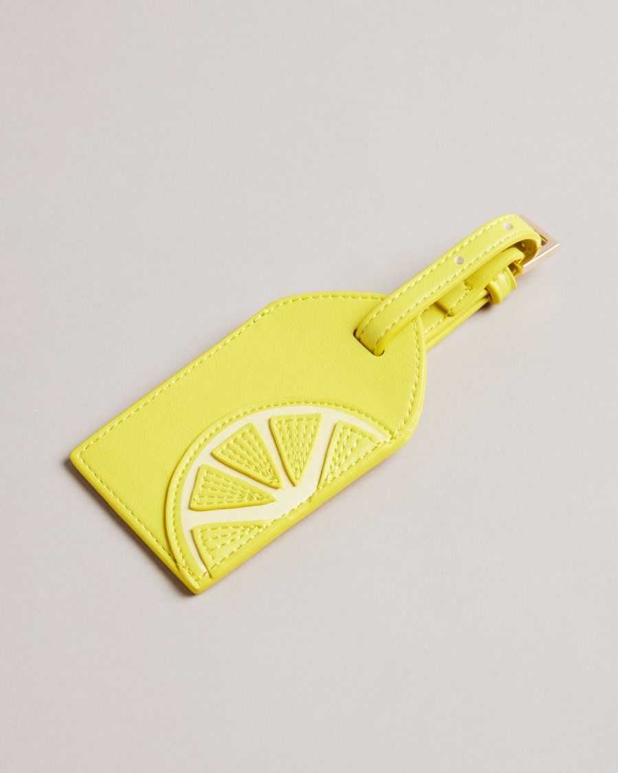 Ted Baker Leemon Lemon Luggage Tag Light Yellow | 26314-NXSJ