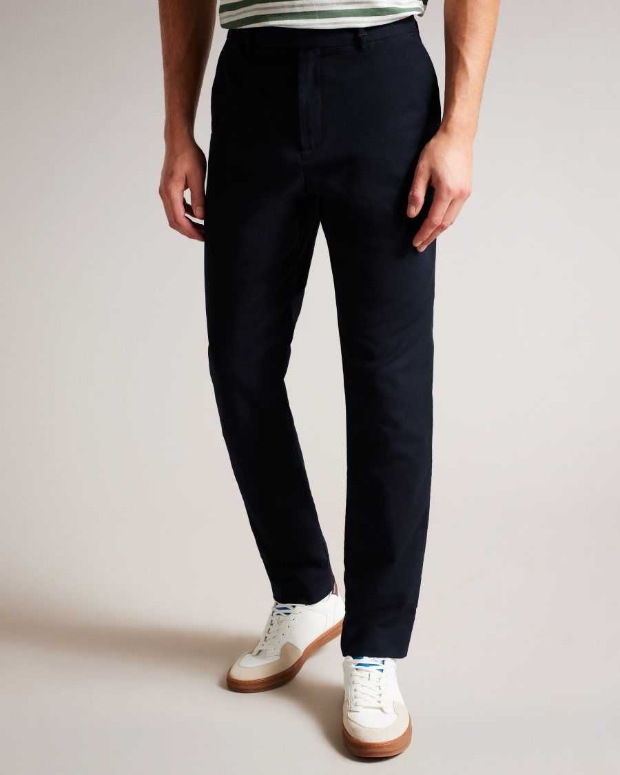 Ted Baker Lenard Irvine Slim Fit Smart Chinos Navy | 64092-SDYZ