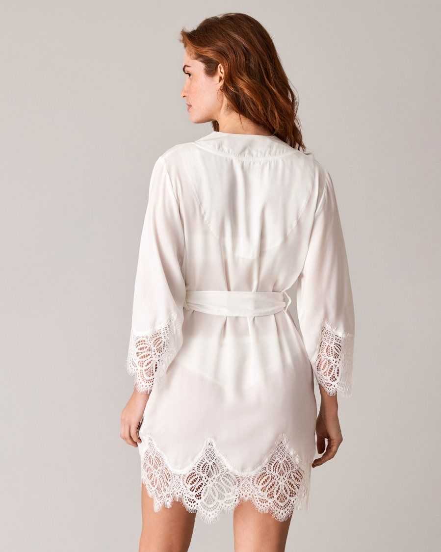 Ted Baker Lerolaa Bridal Robe White | 79580-PIAT