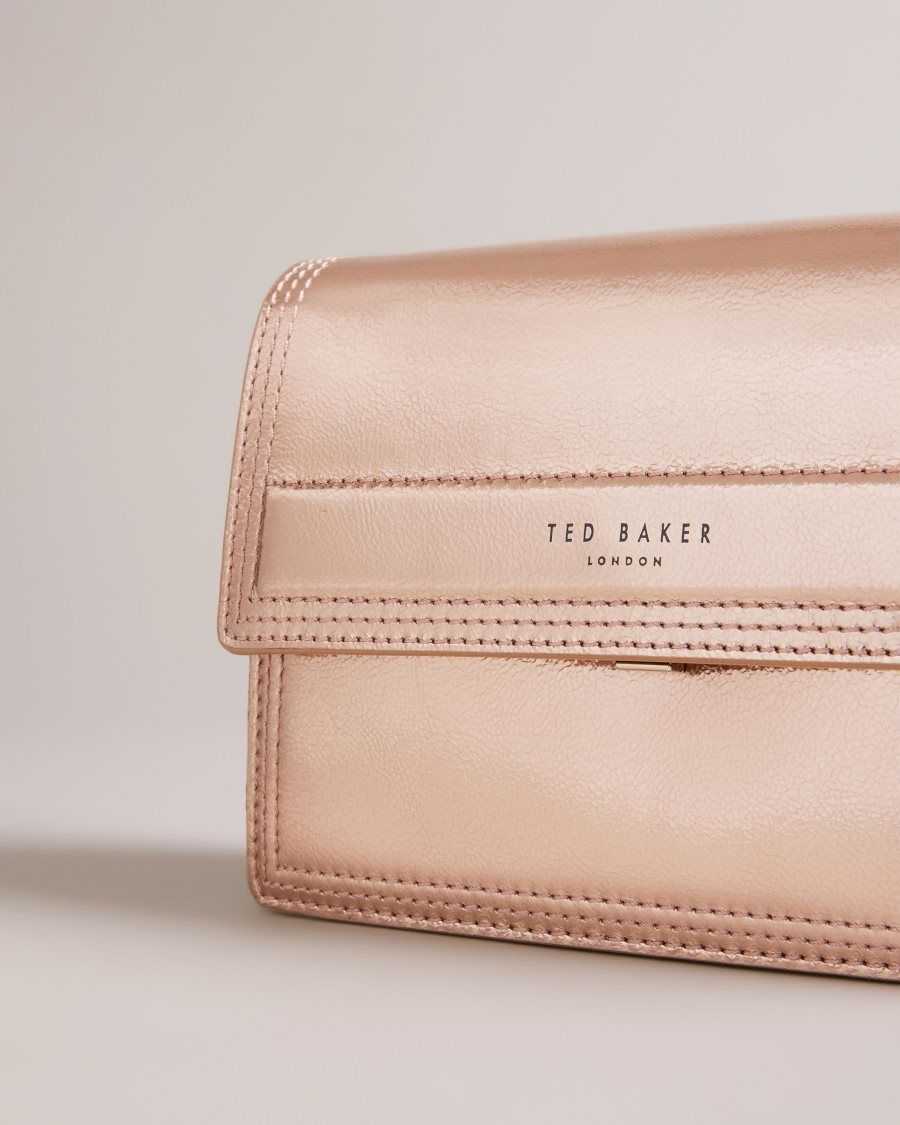 Ted Baker Libbe Leather Crossbody Bag Rose Gold | 29675-ILRA