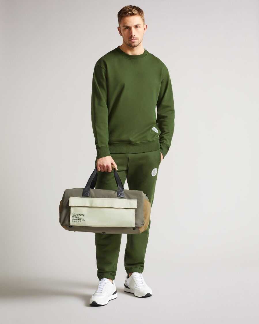 Ted Baker Linford Long Sleeve Active Jersey Sweatshirt Khaki | 18305-ZOTE