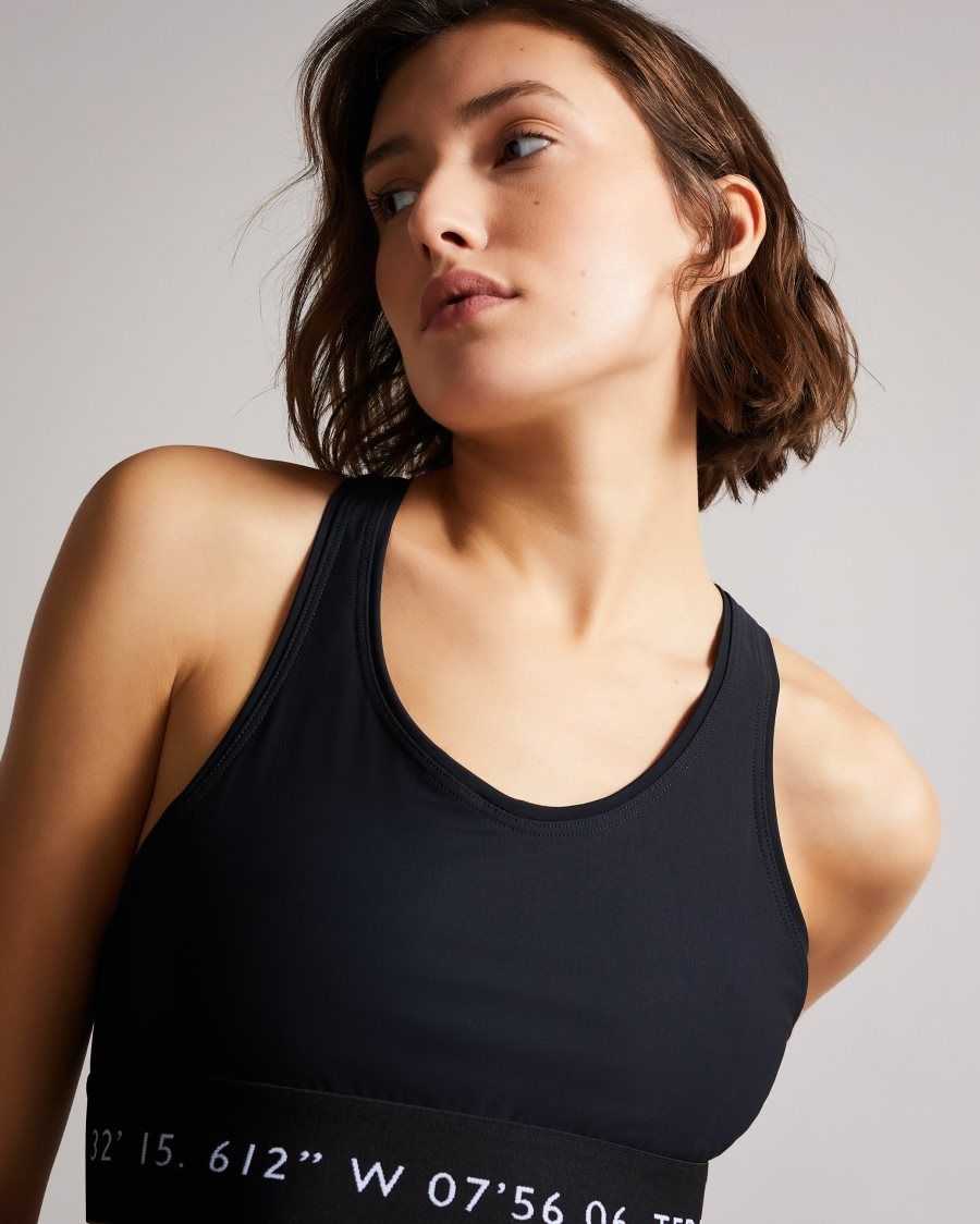 Ted Baker Lluuccy Breathable Racerback Bralette Black | 86349-LMTR