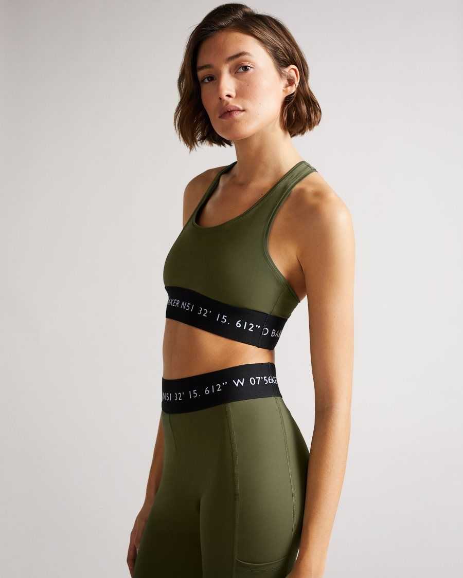 Ted Baker Lluuccy Breathable Racerback Bralette Dark Green | 79086-JEGA