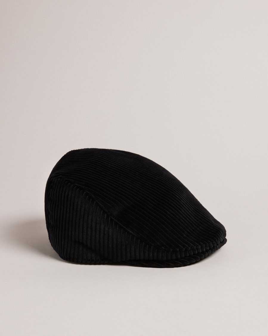 Ted Baker Loganss Cord Flat Cap Black | 90873-ZKNY