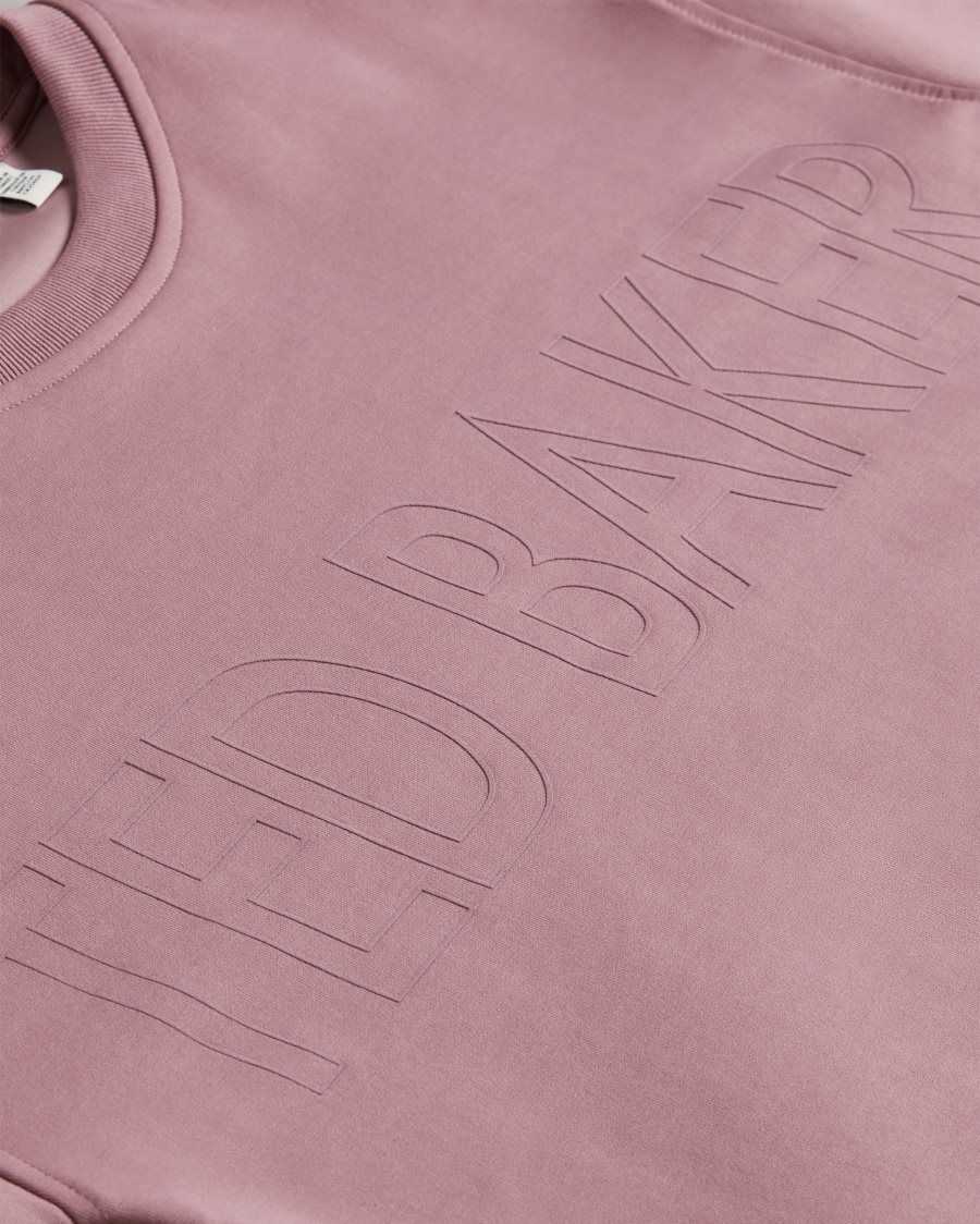 Ted Baker Lorito Logo Sweatshirt Dusky Pink | 98342-AKDC