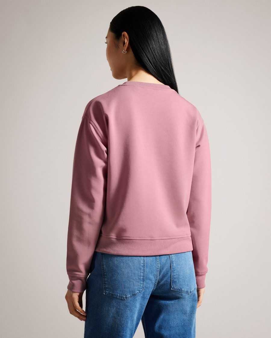 Ted Baker Lorito Logo Sweatshirt Dusky Pink | 98342-AKDC