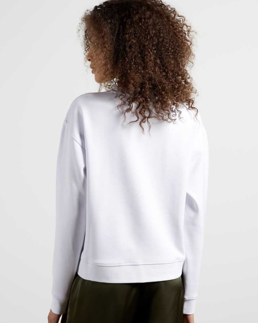 Ted Baker Lorito Logo Sweatshirt White | 43987-RHYP