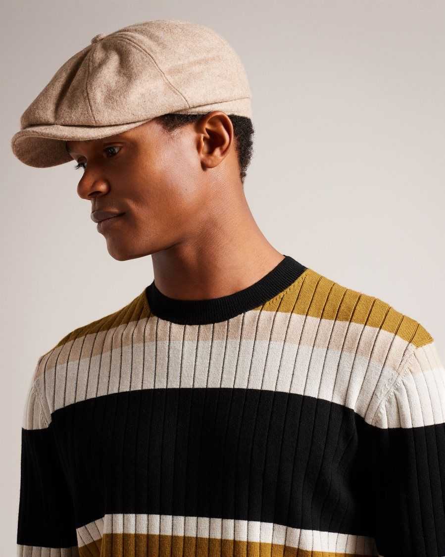 Ted Baker Lucasss Wool Blend Baker Boy Cap Camel | 53748-TXHP