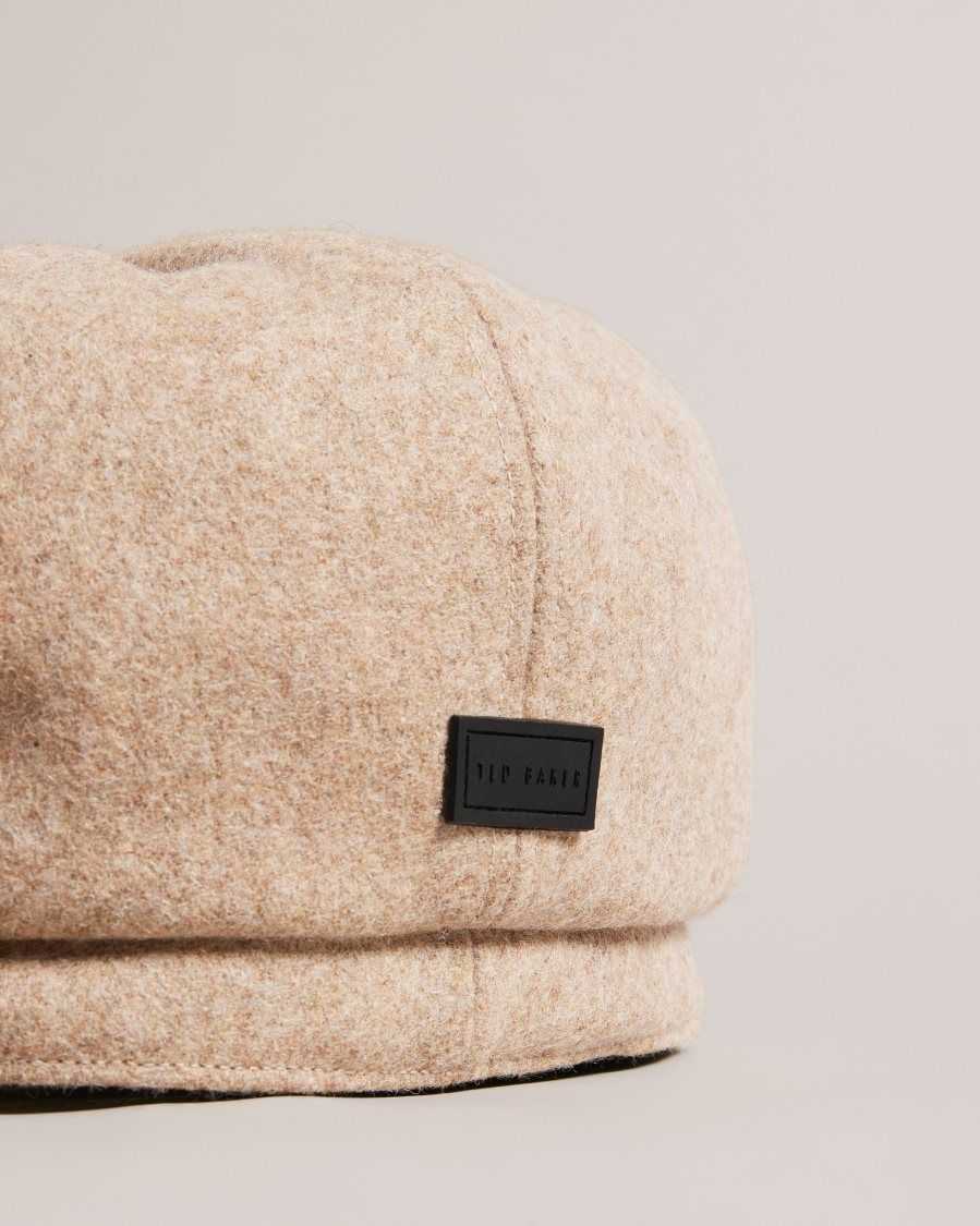 Ted Baker Lucasss Wool Blend Baker Boy Cap Camel | 53748-TXHP