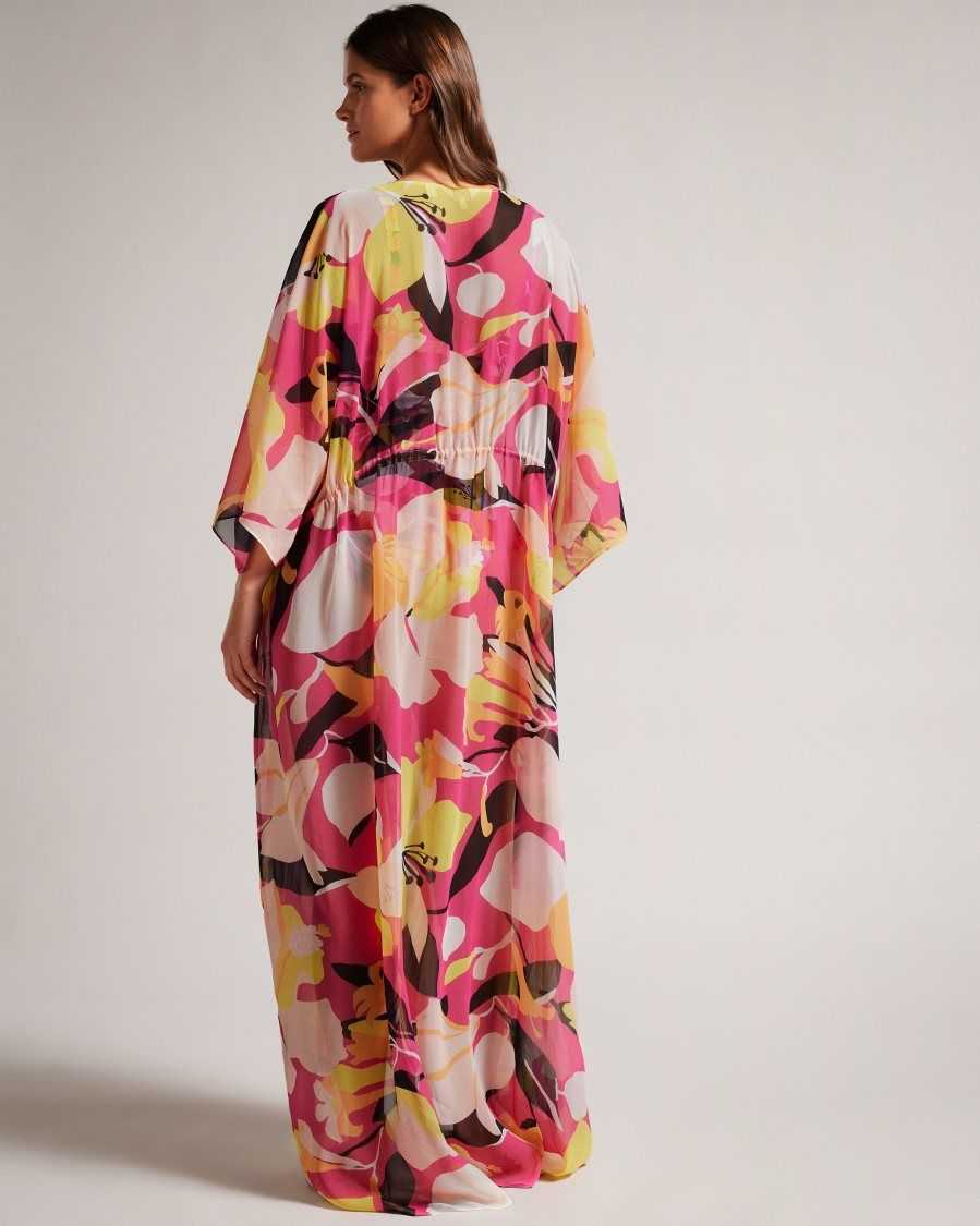 Ted Baker Lucenaa Abstract Maxi Cover Up Light Nude | 97543-TSUC