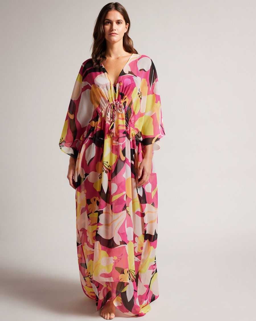 Ted Baker Lucenaa Abstract Maxi Cover Up Light Nude | 97543-TSUC