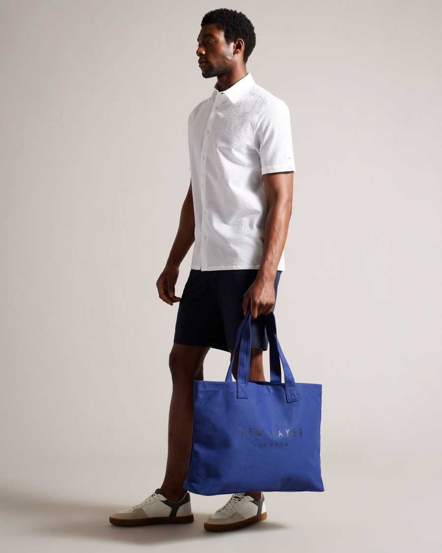 Ted Baker Lukkee Branded Tote Bag Navy | 32496-QFIK