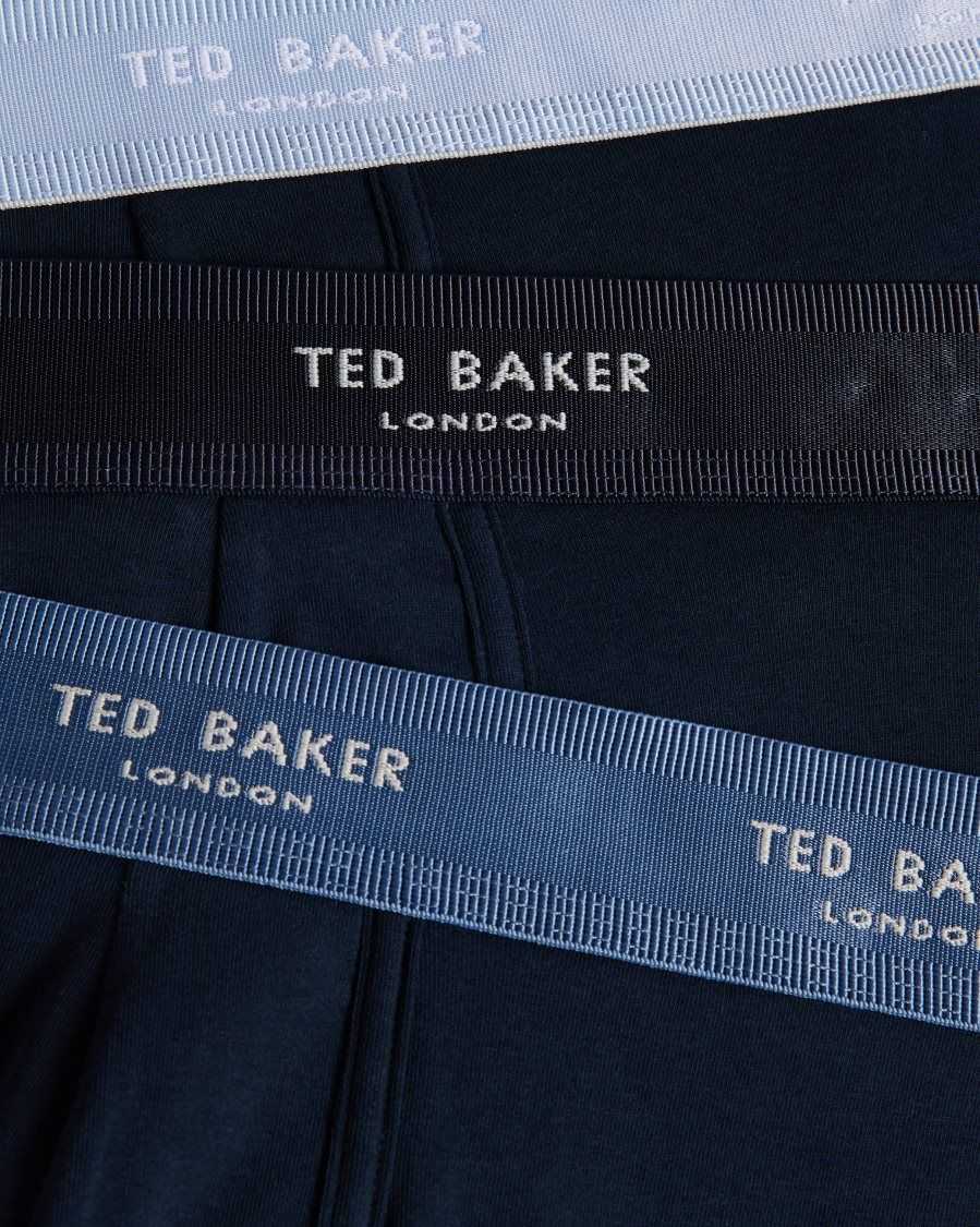 Ted Baker Lyam 3 Pack Assorted Trunks Navy | 12935-VTEF