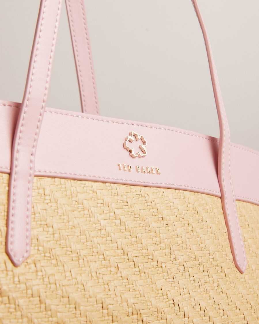 Ted Baker Magdar Magnolia Eyelet Woven Tote Bag Pale Pink | 26319-UALP