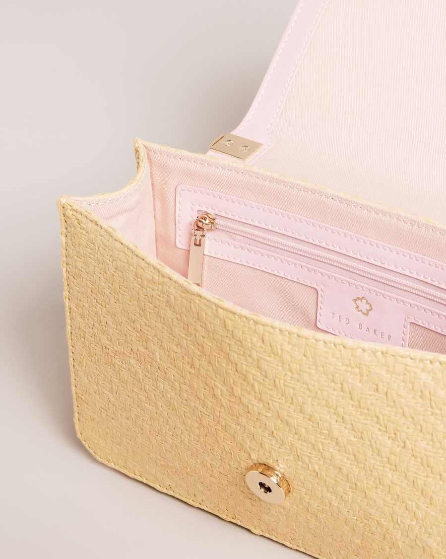 Ted Baker Magdie Magnolia Eyelet Woven Crossbody Bag Pale Pink | 98761-KJQN