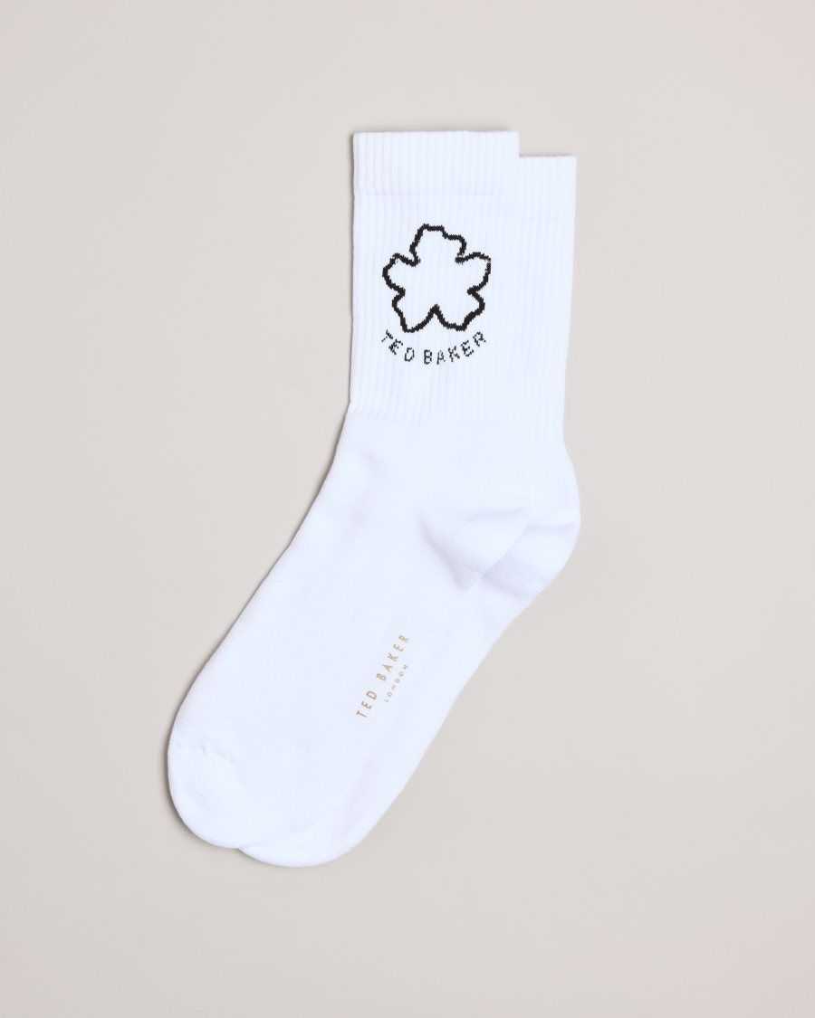 Ted Baker Magsok Sports Socks With Magnolia White | 89017-OSDL