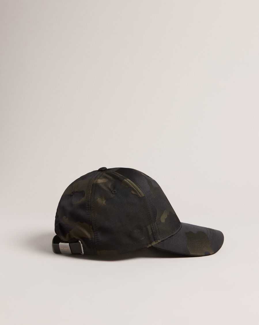 Ted Baker Maiisun Camo Printed Cap Black | 64570-MTZF