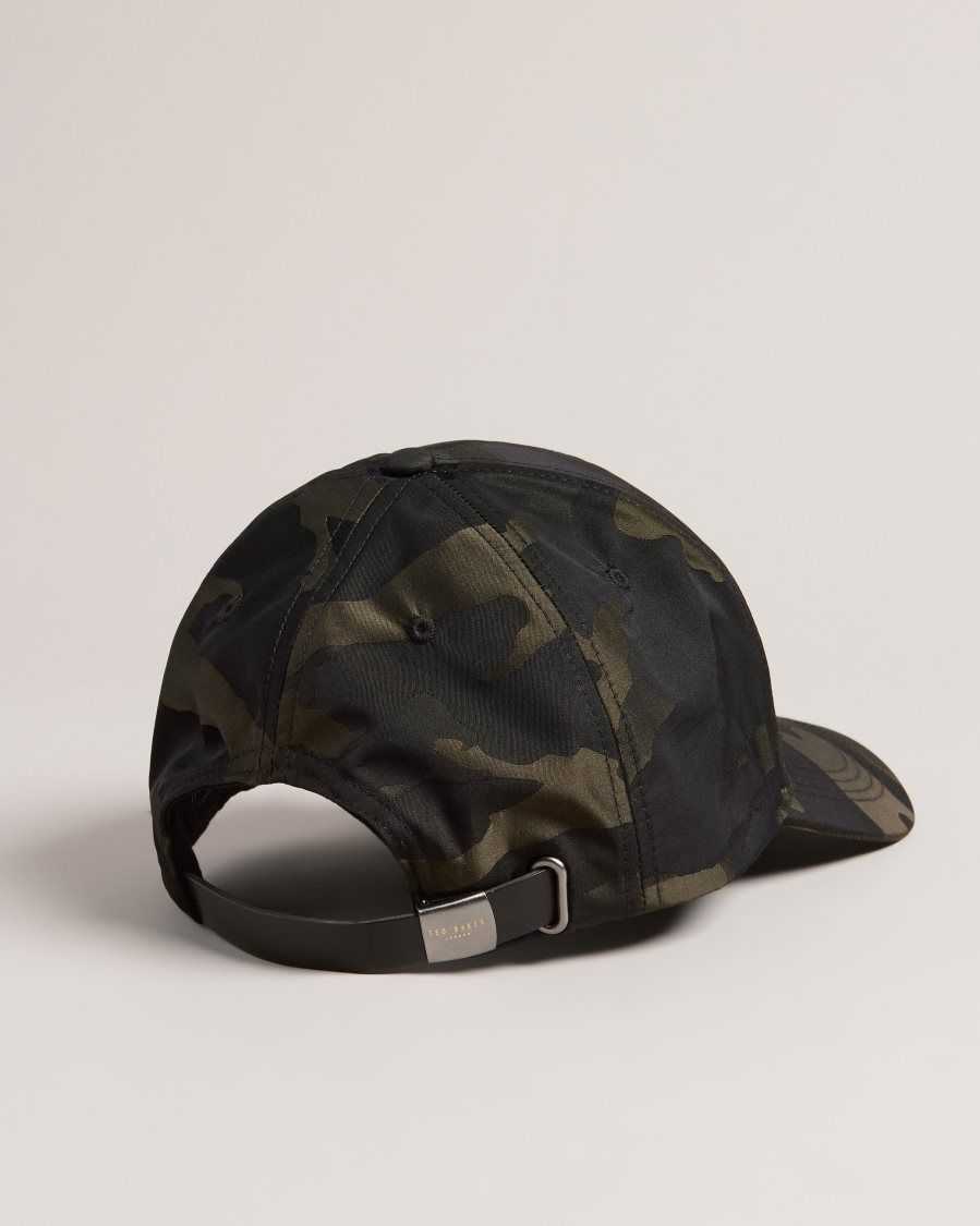 Ted Baker Maiisun Camo Printed Cap Black | 64570-MTZF