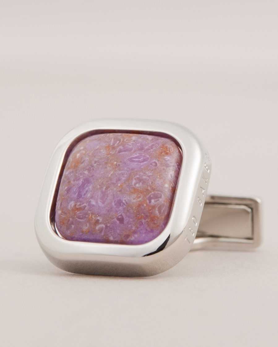 Ted Baker Marbled Marbled Cufflinks Purple | 32749-USBZ