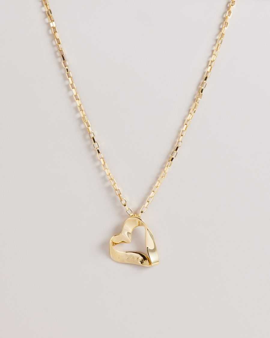 Ted Baker Mareka Infinity Heart Pendant Necklace Gold Colour | 50397-TQIX