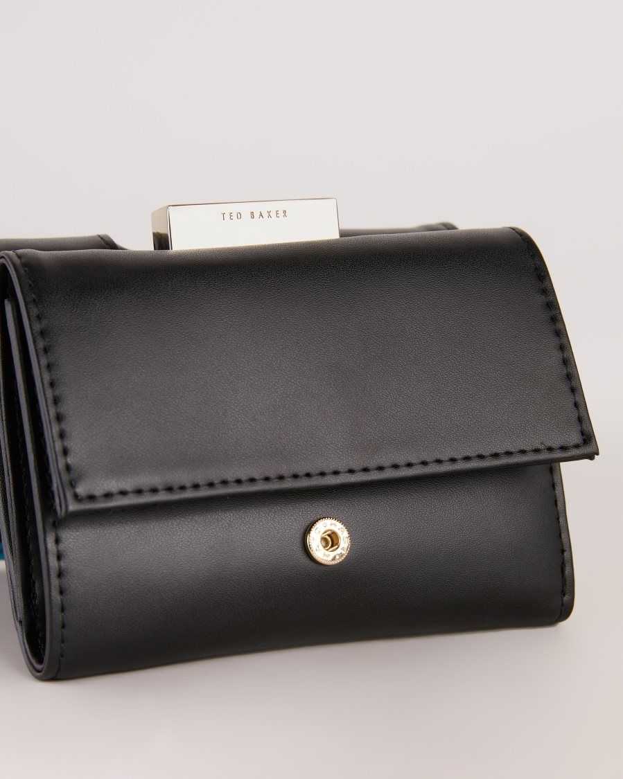 Ted Baker Marjeli Flirty Texture Magnolia Small Bobble Purse Black | 29576-QZVH