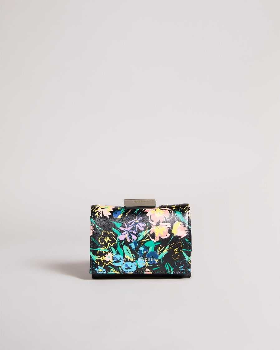 Ted Baker Marjeli Flirty Texture Magnolia Small Bobble Purse Black | 29576-QZVH