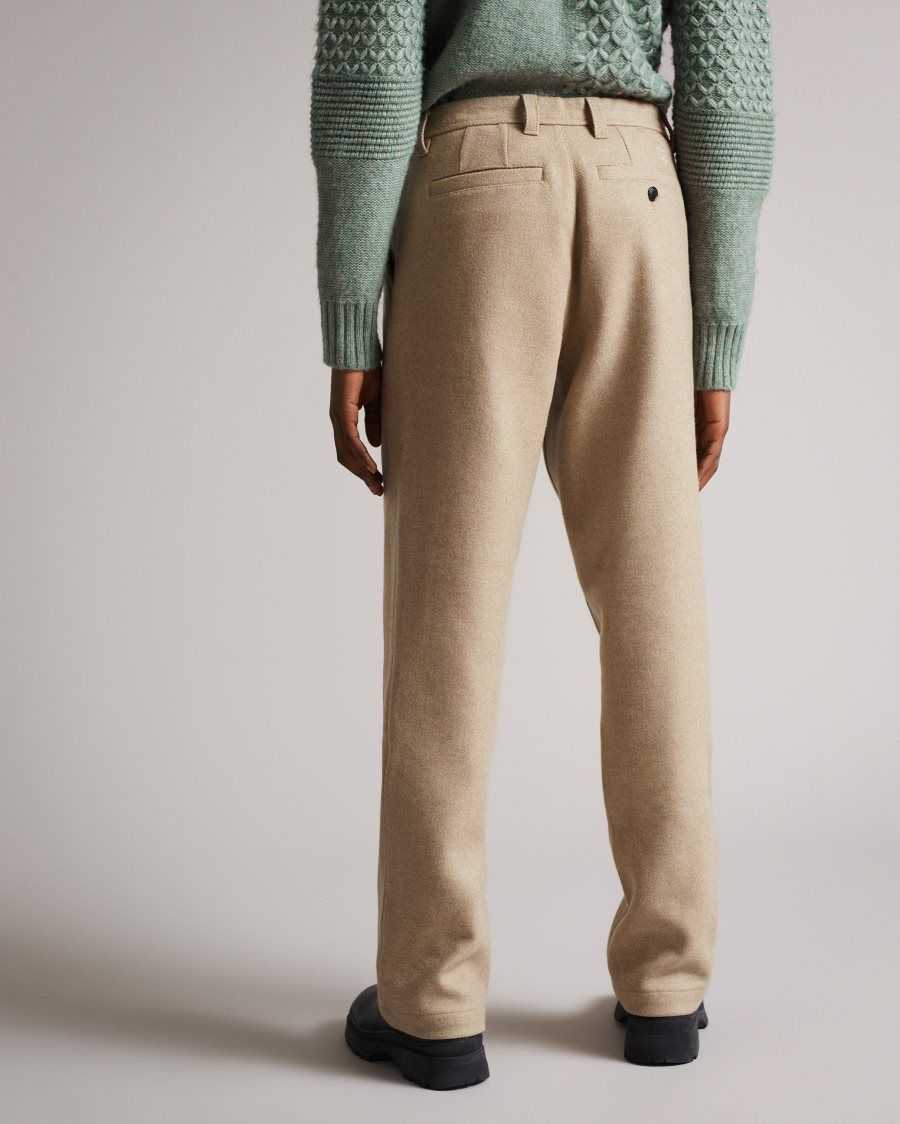 Ted Baker Marr Straight leg wool blend trouser Taupe | 64328-EQLC