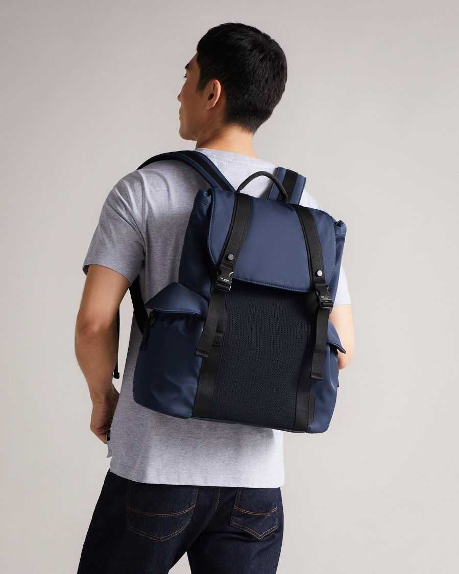 Ted Baker Masha Knit Nylon Backpack Navy | 87309-EVDR