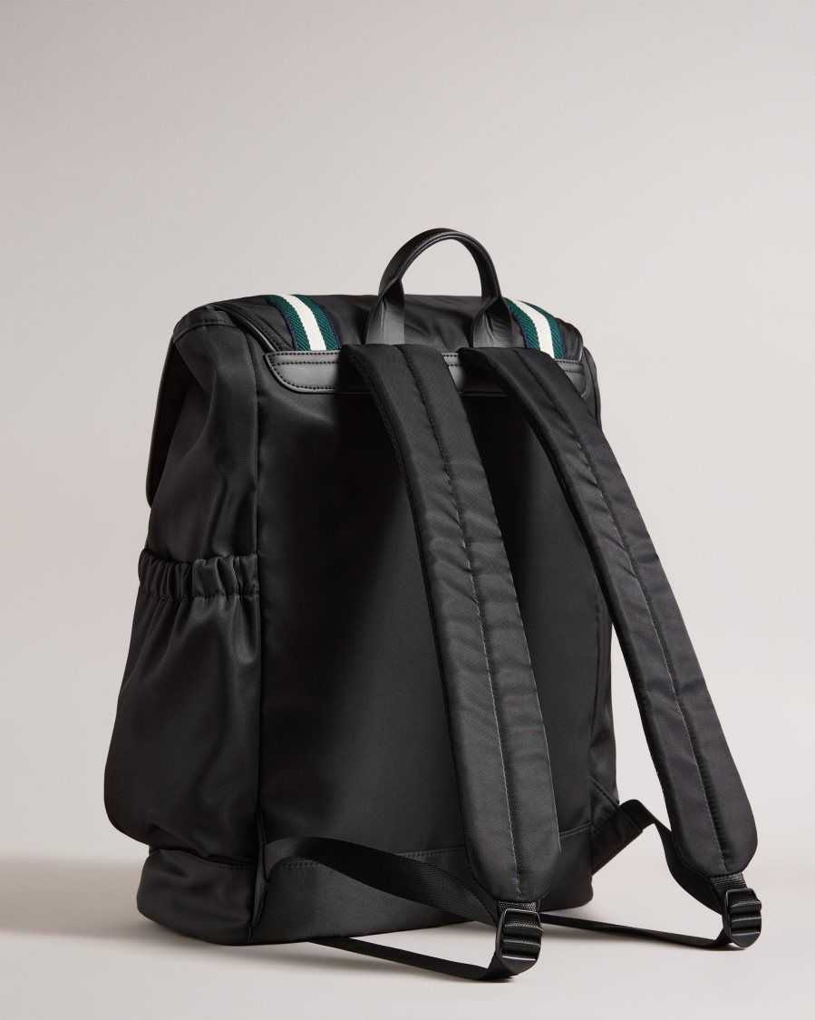 Ted Baker Matew Twill Retro Sport Backpack Black | 13970-TCAZ