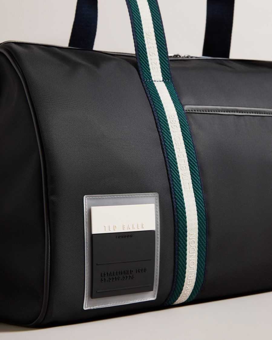 Ted Baker Matique Twill Retro Sport Holdall Black | 65723-SBZG