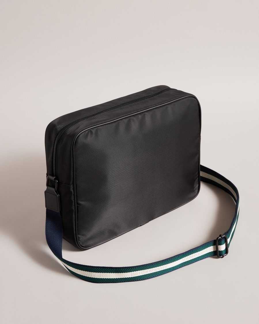 Ted Baker Matts Twill Retro Sport Messenger Bag Black | 60871-CSGO