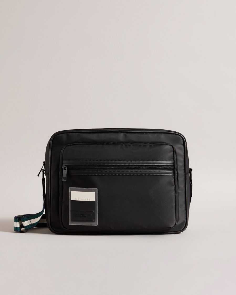 Ted Baker Matts Twill Retro Sport Messenger Bag Black | 60871-CSGO