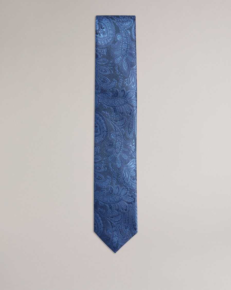 Ted Baker Meews Paisley Silk Tie Navy | 82413-SVNO