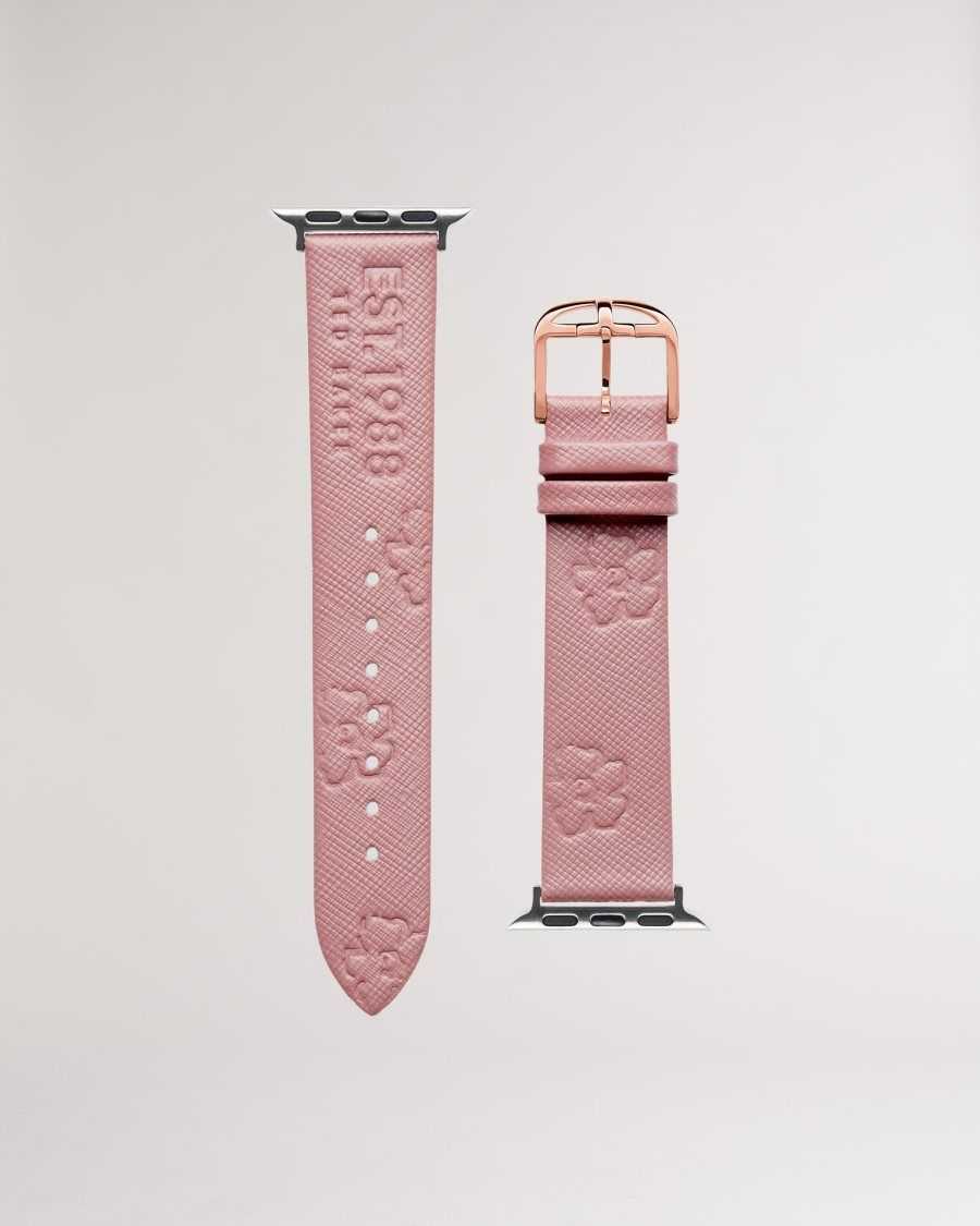 Ted Baker Melanip Leather Magnolia Apple Watch Strap Pink | 41237-LZRH