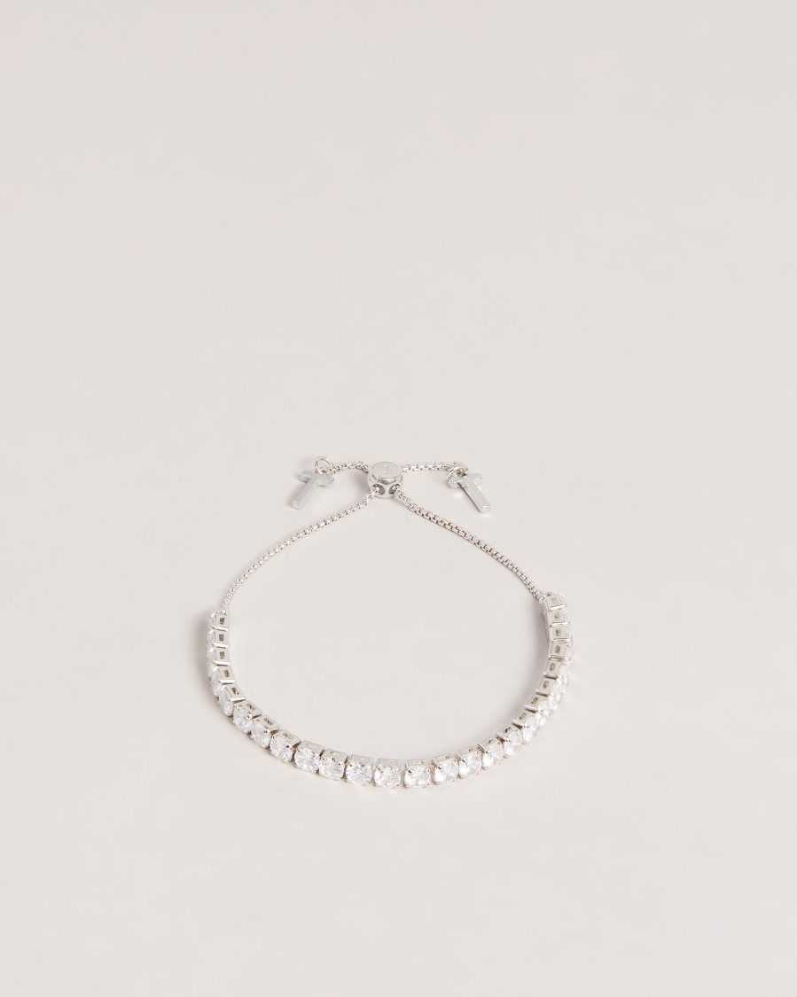 Ted Baker Melrah Icon Crystal Slider Bracelet Silver Colour | 76892-UAZH