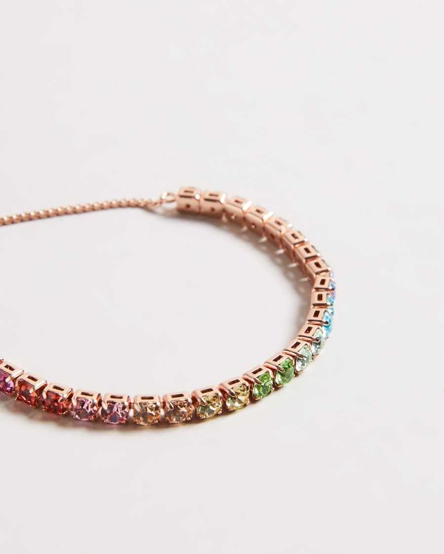 Ted Baker Melrah Icon Crystal Slider Bracelet Multicoloured | 49583-EFMB