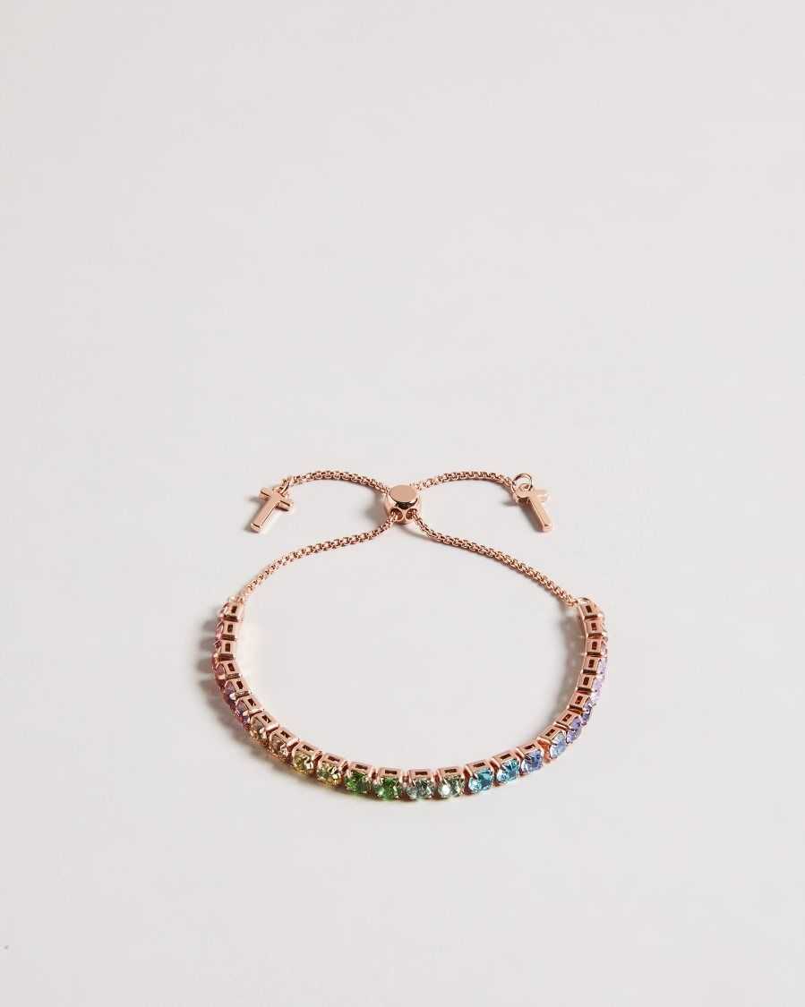 Ted Baker Melrah Icon Crystal Slider Bracelet Multicoloured | 49583-EFMB