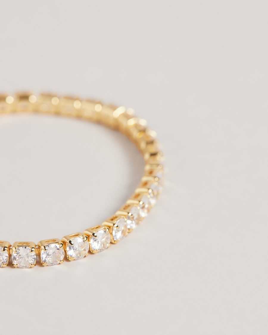 Ted Baker Melrah Icon Crystal Slider Bracelet Gold Colour | 10325-NZRF