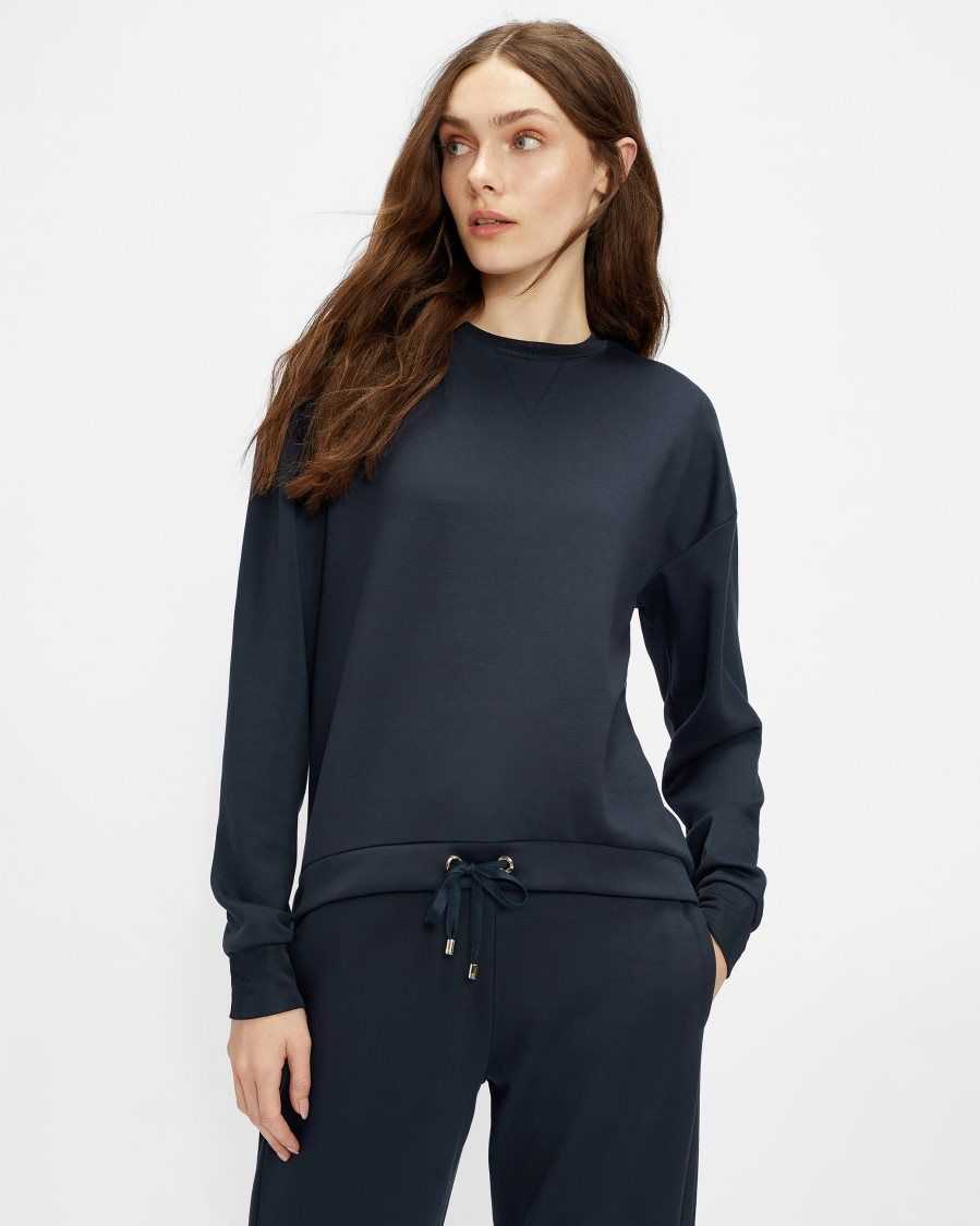 Ted Baker Mialou Lounge Sweater Navy | 32706-QSUK