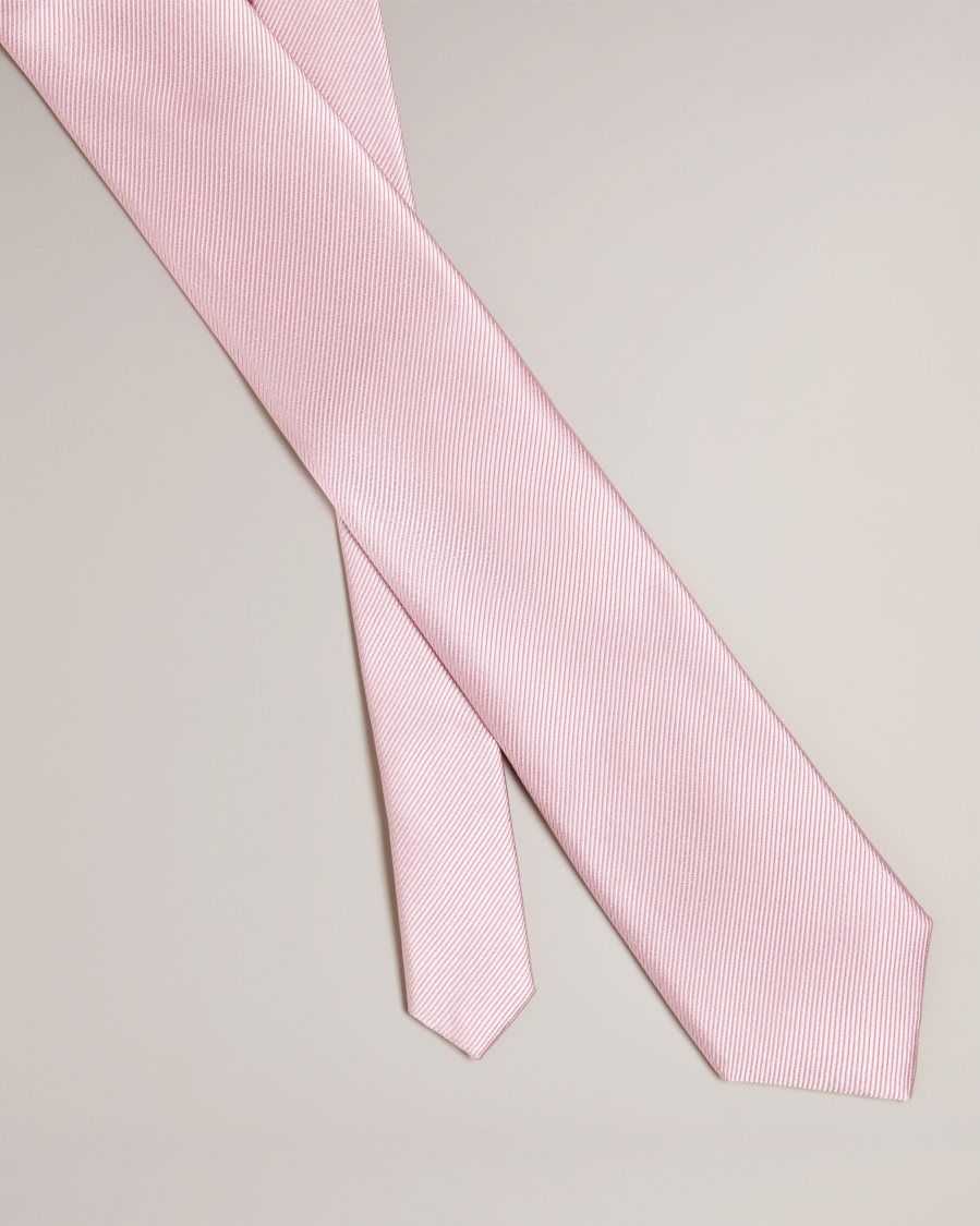 Ted Baker Moorez Ottoman Silk Tie Light Pink | 31749-SAND