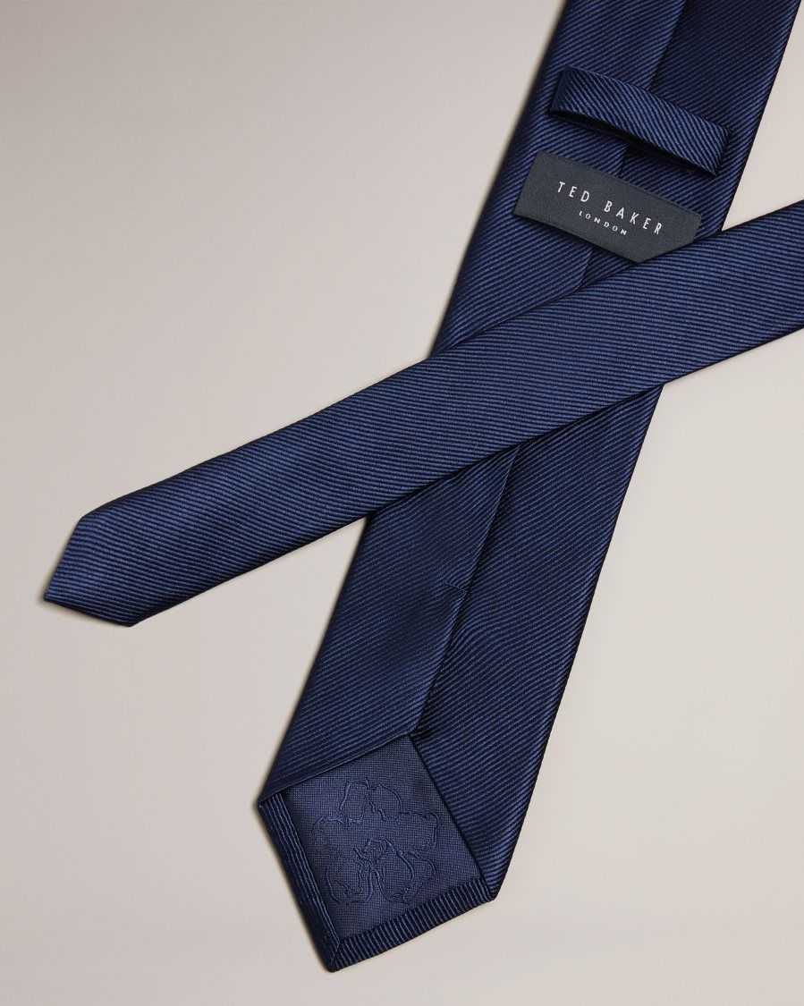 Ted Baker Moorez Ottoman Silk Tie Navy | 47012-GNVC