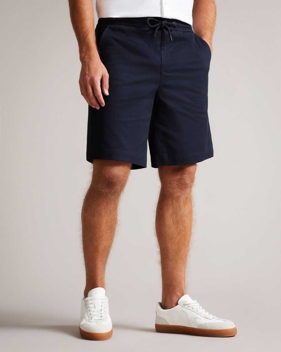 Ted Baker Mordon Twill Drawstring Shorts Dark Navy | 03184-VCGU