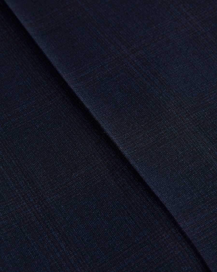 Ted Baker Morfatr Wool Check Suit Trousers Navy | 61594-OFLN