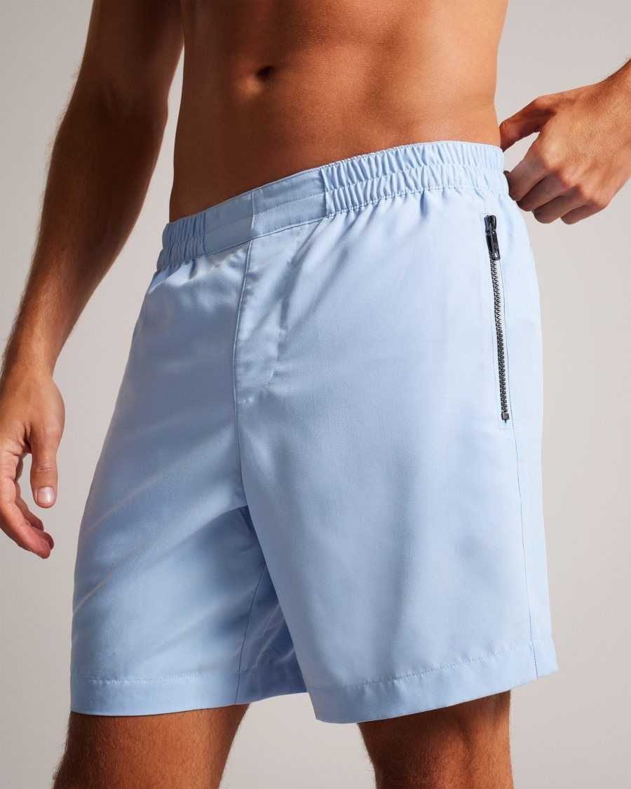 Ted Baker Nairdal Plain Swim Shorts Light Blue | 93627-UKPQ