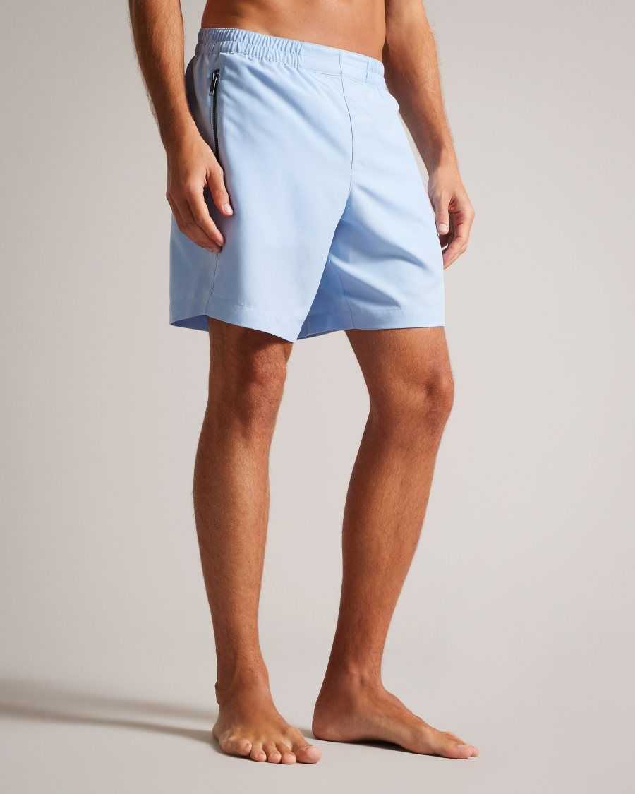 Ted Baker Nairdal Plain Swim Shorts Light Blue | 93627-UKPQ